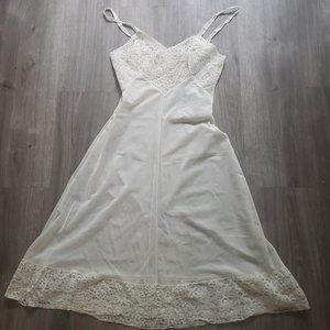cream white lace vintage lingerie slip